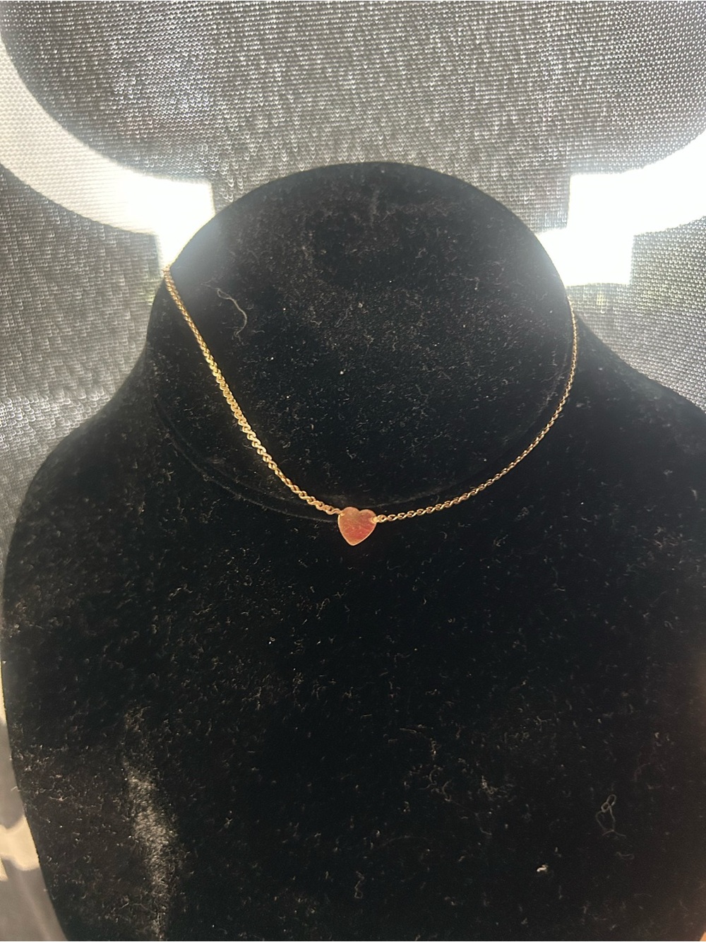 Gold Heart Pendant  Anklet 14K